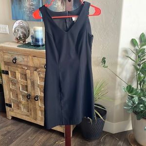 Zip up black dress